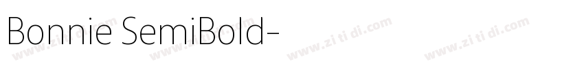 Bonnie SemiBold字体转换